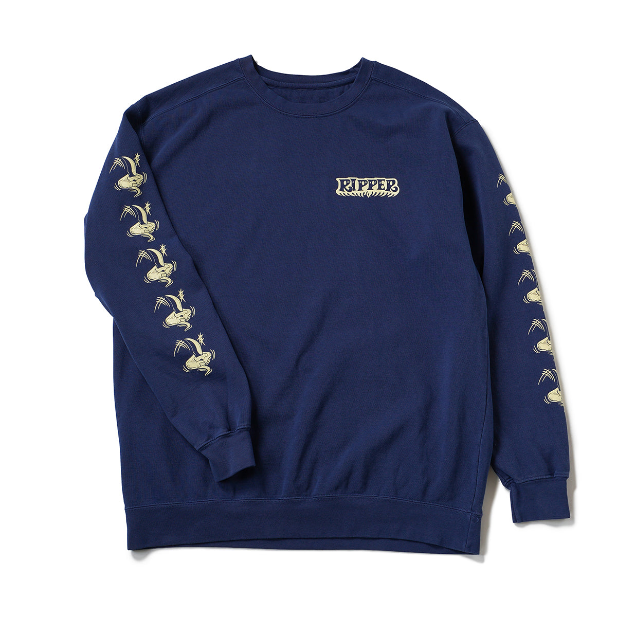 RIPPER Sweat Shirt【Navy x Ivory】 – ROLLER magazine